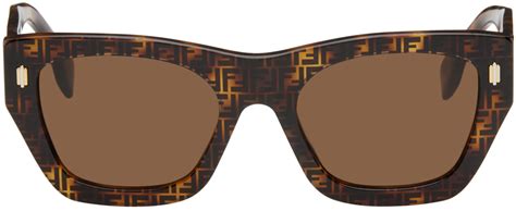 fendi roma sunglasses brown|fendi oversized sunglasses.